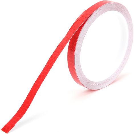 Autocollants Réfléchissants Hexagonaux Imperméables - Ruban Lumineux pour Vélo, Voiture, Moto, Décoration DIY Rouge (1/5)