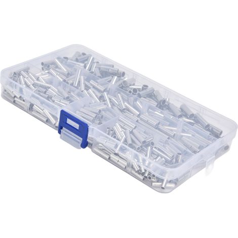 Lot de 450 connecteurs électriques à sertir, manchons de jonction en cuivre étamé non isolés, assortiment de cosses pour câblage. (1/5)