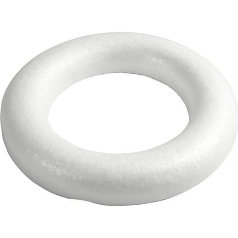 Anneau décoratif - 30 cm - Polystyrène - Blanc - Intérieur