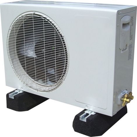 Mc Distribution – Supports de sol RUBBER 1000 mm – Pour groupes de climatisation – Barres aluminium anti-vibratiles – Vendu par paire