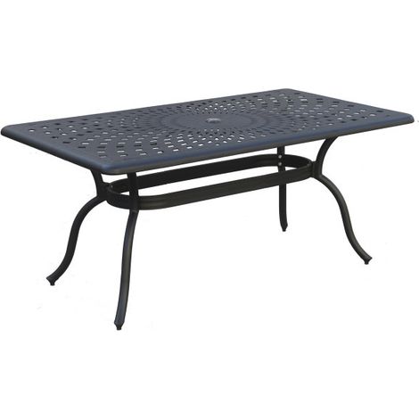 Mesa rectangular Elizabeth negra 170x95x74,5