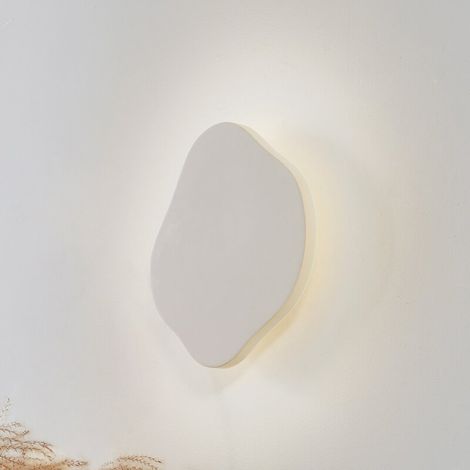[GEBRAUCHT] B-Ware Lindby Wandleuchte Wandlampe LED Leuchte beige Gips Nielson 30 cm hoch Innenraum (1/2)