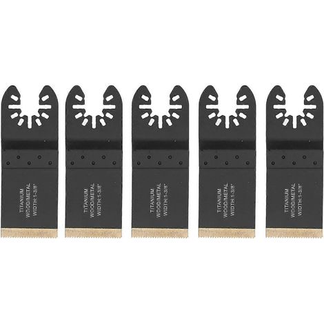 5-teiliges Set oszillierender Sägeblätter (1-3/8 Zoll) mit Schnellverschluss für Holz und Metall
