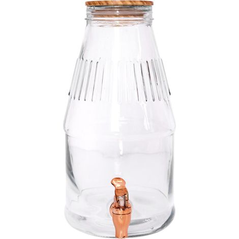 Fontaine à boisson avec couvercle en bambou 3.8 litres (1/5)