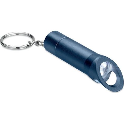 Porte-clés lampe torche en métal MidOcean Litop, taille unique, bleu marine - AquaForge (1/2)