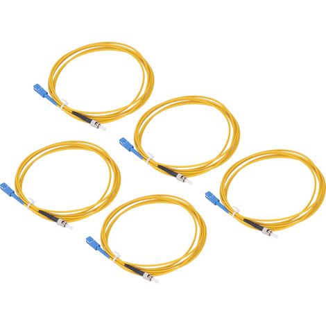 5 câbles d'extension à fibre optique sans halogène, anti-vieillissement, UPC SC vers ST pour l'électricité (1/5)