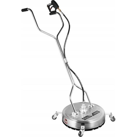Rosfix Brosse de Nettoyage Haute Pression T-Racer 21 SteelSpin – Inox 53 cm, 3200 PSI, 2 Buses Rotatives Raccord 3/8" Pour Terrasse, Pavés, Béton Accessoire Nettoyeur