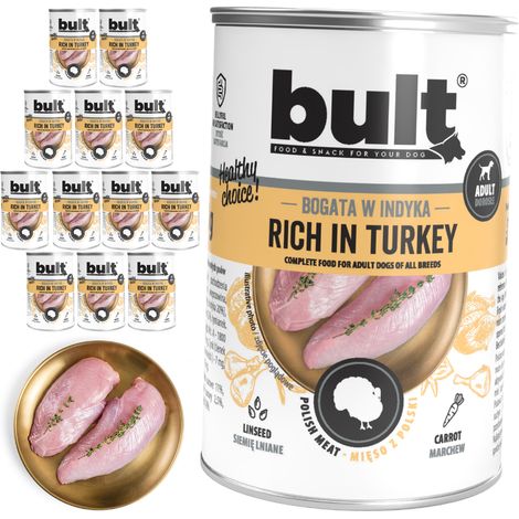BULT Nassfutter für Hunde, Truthahn, Dose 12 x 400 g (1/2)