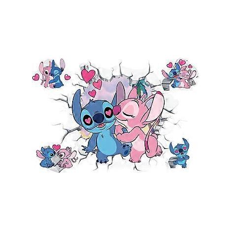 Stitch Wanddeko, Cartoon-Wandaufkleber, Kinderzimmerdeko, Wandtattoos