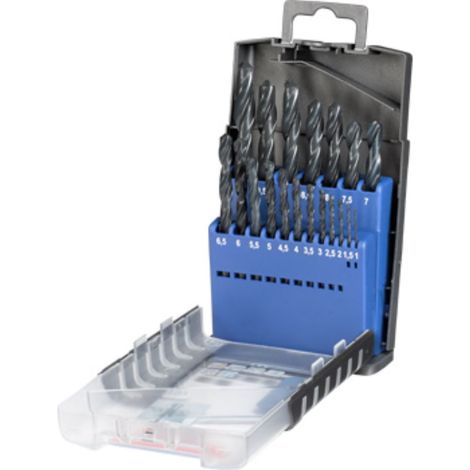 KWB Einhell 49421920 Juego de 19 puntas HSS-R DIN 338 tipo N 118° Hierro Plástico (1/3)