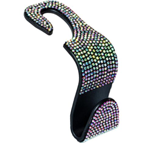 Porte-vêtements Cristal pour Appuie-tête de Siège Auto, Crochets Organisateurs pour Sac à Main, Manteau et Sac de Courses, Multicolore (1/5)