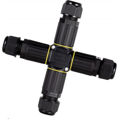 Connecteur de câble étanche à 4 voies, pour câbles de diamètre 9-12 mm, boîte de jonction extérieure.