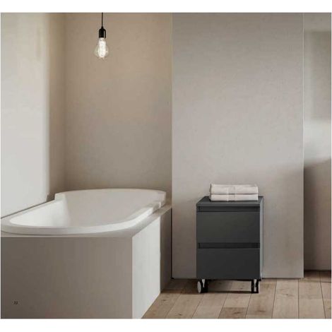 Carrellino Multiuso 4 ruote - 41x44x58 cm - Colore Antracite (1/3)