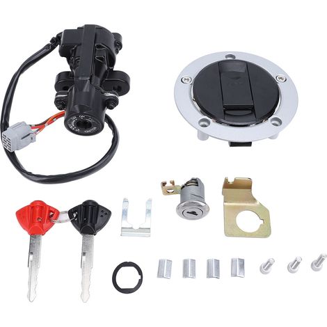 Ensemble de verrouillage de siège de bouchon de gaz de carburant, interrupteur d'allumage, remplacement en métal ABS pour Suzuki GSXR600 GSXR750 GSXR1000 (1/5)
