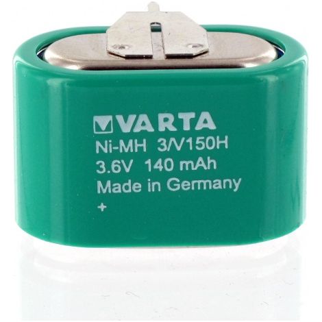 Batería 3.6V NiMh 3 puntos 3/V150H Varta 140mAh