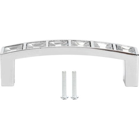 Poignée en cristal moderne simple armoire porte diamants Double trou poignée tiroir tirer (1/5)
