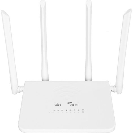 Routeur sans fil 4G LTE CPE R103 5M avec emplacement pour carte SIM, 300 Mbps, débloqué, point d'accès Wi-Fi mobile avec 4 antennes 5 dBi pour l'Asie, prise UE 100-240 V (1/5)