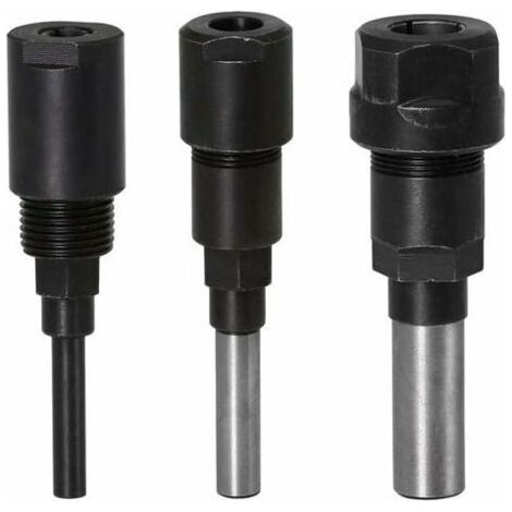 Router Collet Extension Bit de routeur Extension de collet et rognage Découpage Machine de gravure Extender Porte-mandrin de travail du bois Fraise (1/4 Shank+8MM Shank+1/2 Shank) (1/5)