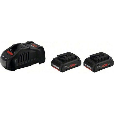 Set chargeur 8A avec 2 batteries 18V ProCORE 4,0Ah – Charge rapide GAL 1880 CV – Compatible outils Bosch 18V - 1600A016GF (1/7)