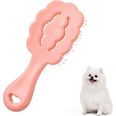 Brosse en Forme de Nuage pour Chien sous-Poil, Petite Brosse Pelage Chien, Brosse Chiot, brosses Chien Shih Tzus Yorkies Maltipoos Maltais, Brosse Chien Poils Longs (Rose) (1/5)