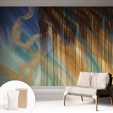 Carta Da Parati Non Tessuto - Con Colla Gratuita - Con Motivi Moderni - Design Elegante Per Pareti Composizione astratta 312x219 cm (1/5)