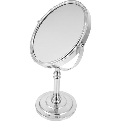 Miroir Pivotant Métal Double Face Miroir Cosmétique de Bureau de Table pour Usage Domestique Style Aléatoire (1/5)