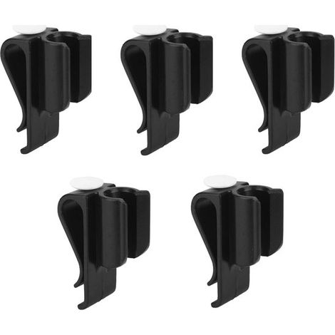 Lot de 5 clips universels pour putter de golf avec marqueur de balle, accessoires pratiques pour rangement et fixation sur sac de golf, noir et blanc (1/5)
