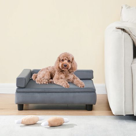 Cuccia Per Animali Domestici Salkonssad Imbottita con Cuscini - Grigio [en.casa]