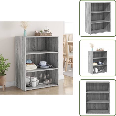 The Living Store Sideboard Grau Sonoma 70x41x93 cm Holzwerkstoff - Sideboard - Wohnzimmermöbel - Holzmöbel - Grau - Modernes Sofa (1/5)