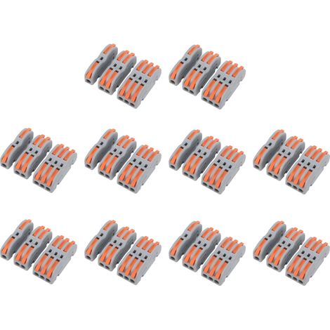 Lot de 30 connecteurs de câblage à bornes rapides de type push-putting SPL-P1/P2/P3 (1/5)