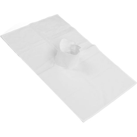 Drap de table de massage en coton doux lavable blanc, avec trou pour soins quotidiens en salon et spa. (1/5)