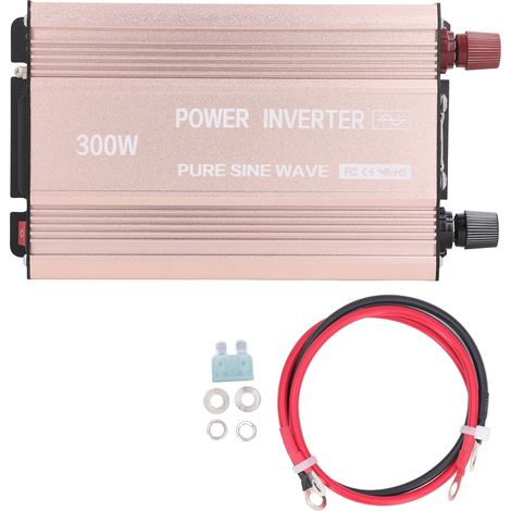 Onduleur de puissance à onde sinusoïdale Pure pour voiture, adaptateur 300W, panneau solaire PV, convertisseur Boost avec écran LCD, 24V à 220V