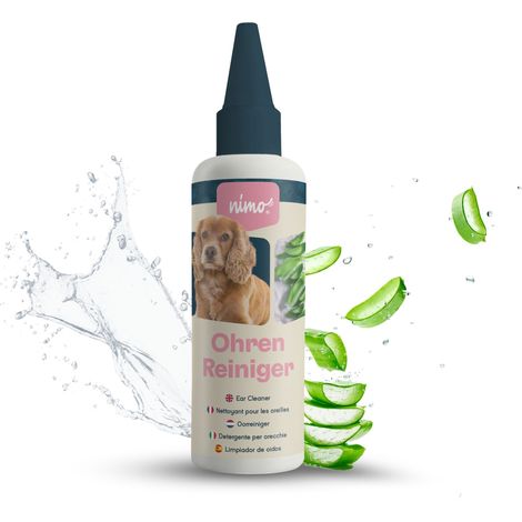 nimo Nettoyant pour les oreilles – pour chiens, chats & animaux domestiques à l’aloe vera & au panthénol - 0.125 l (1/5)