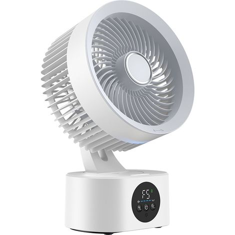 Tragbarer, wiederaufladbarer und leiser Tischventilator mit Timer, kabellos, lange Akkulaufzeit, kompakt für Zuhause