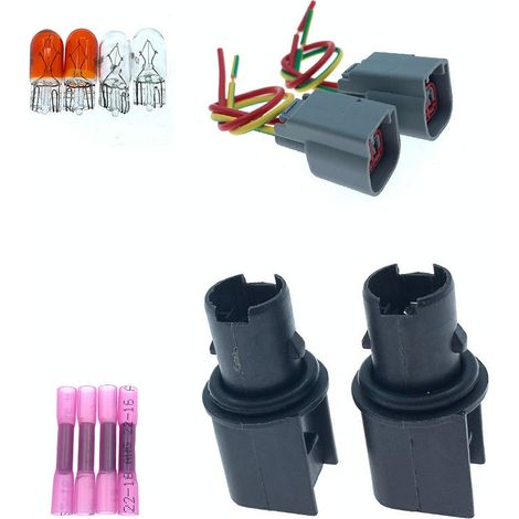6R3Z-13411-BA is a connector for Ford turn signals, brake lights, fog lights, and taillights, with a lamp holder L002825W5. (1/5)