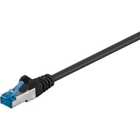 Câble patch LAN CAT 6A S/FTP, noir, 1,5 m