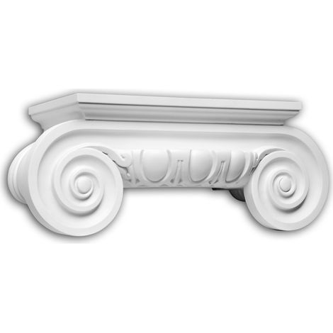 Halbsäulen Kapitell 445201 Profhome Fassadenstuck Säule Fassadenelement Ionischer Stil weiß (1/3)