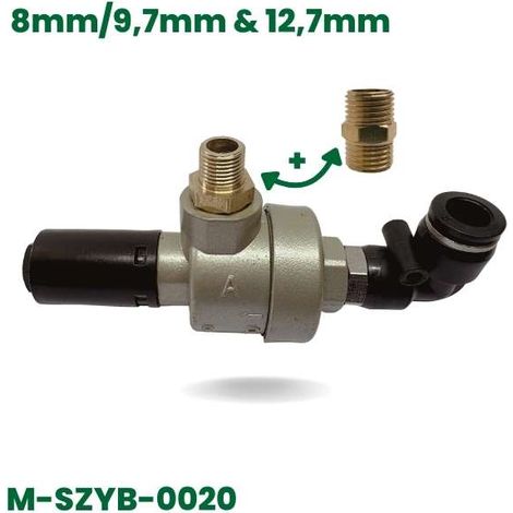 Válvula de alivio de liberación rápida de alta resistencia para destalonadores (Tipo J) 8 mm/9,7 + 12,7 mm (1/5)