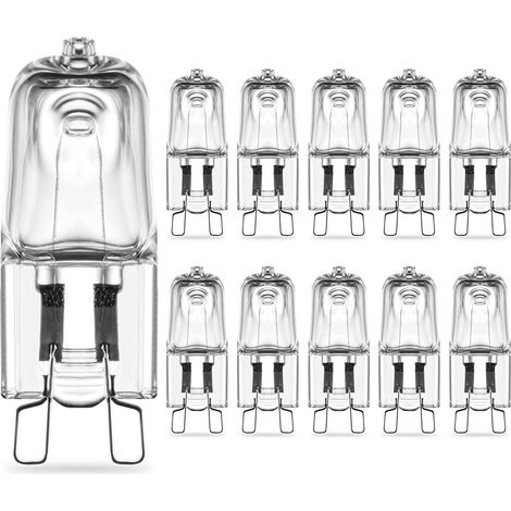 Ampoule Halogène G9 60W Blanc Chaud 2800K - Intensité Variable 230V 750LM - Non Scintillante, Angle 360° - Lot de 10