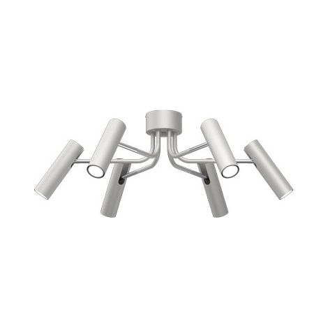 Plafonnier minimaliste gris Axion 6xGU10 8W Luminex