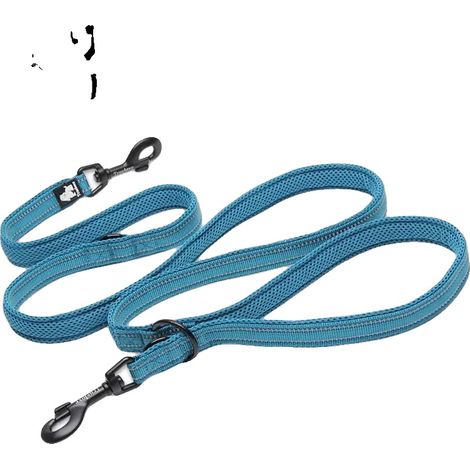 Correa para perros ajustable, reflectante, azul, tamaño S (1,5 cm x 200 cm) - a (1/2)
