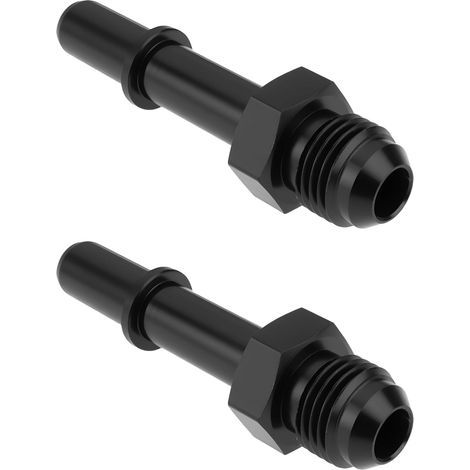 Set of 2 AN6 to 3/8 Inch SAE Male Quick Connect Adapters Compatible with Chevrolet LS1 LS2 LS3 LS6 (1/5)