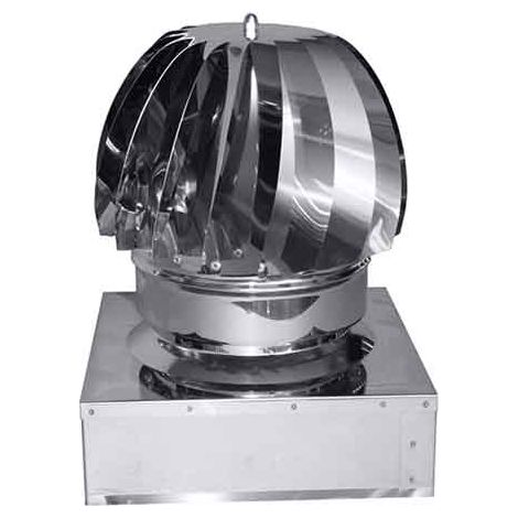 FUMAIOLO INOX QUADRO 'EOLICO' 300x300 mm