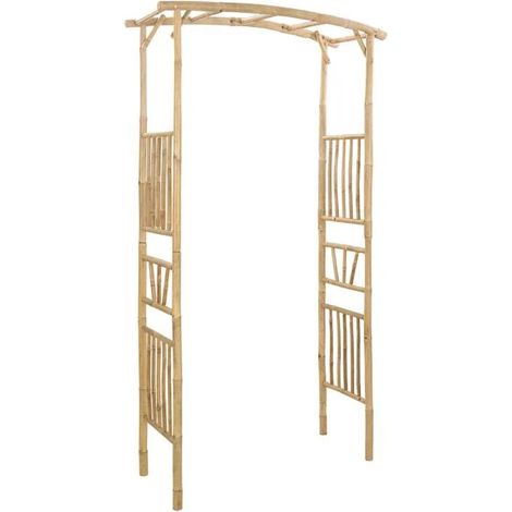Arche de jardin en bambou naturel, 110 x 40 x 205 cm (1/5)