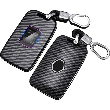 Etui Clé Voiture - ABS - Compatible Renault Koleos Kadjar Megane Captur Espace Scenic Clio - Protection Chute Rayure Poussière - Noir - 1 Pièce
