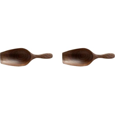 cuillères à café/pelles en bois massif noyer noir, pelle à thé/cuillère à café en bois entier (1/5)