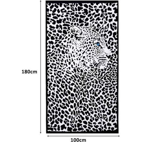 Serviette de plage - Imprimée - Microfibre - 100 x 180 cm - Douce - Séchage rapide (1/4)