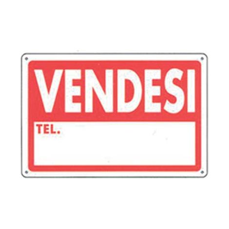 TARGA SEGNALETICA VENDESI - PP CM 20X30- 10 pezzi