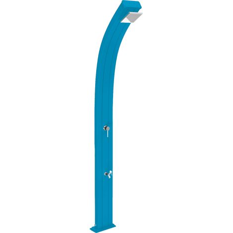 Doccia da esterno giardino miscelatore e lavapiedi arkema spring blu (1/5)