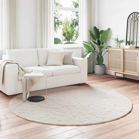 Rutschfester Teppich aus Kunstkaninchenfell OLITE Beige (1/5)